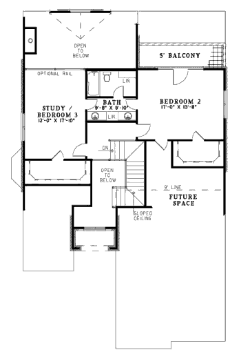 upper floor house blueprint