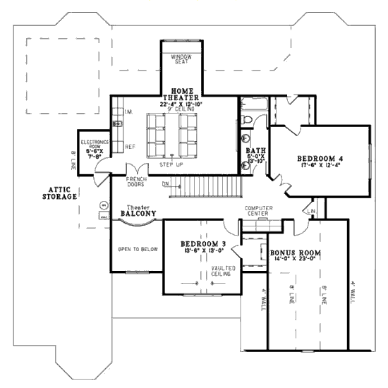 upper floor house blueprint