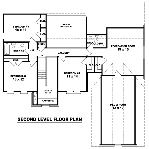 upper floor house blueprint