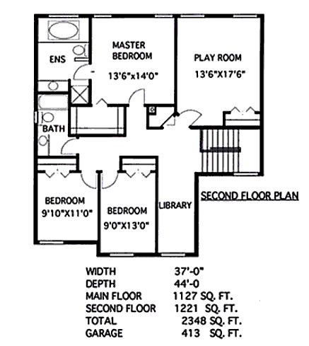 upper floor house blueprint