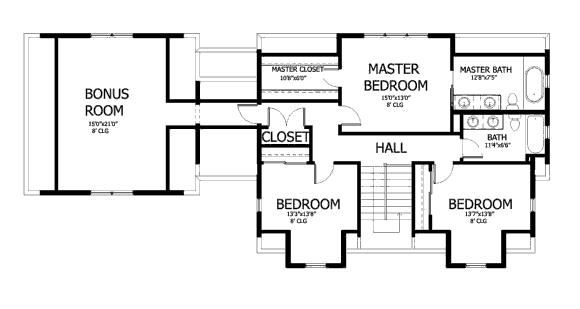 upper floor house blueprint
