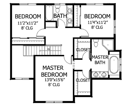 upper floor house blueprint