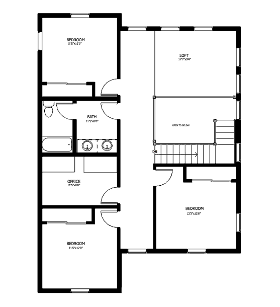 upper floor house blueprint
