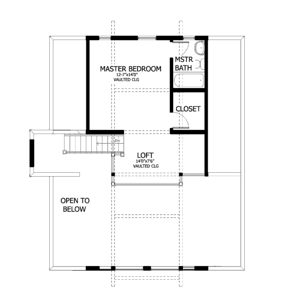 upper floor house blueprint