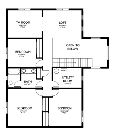 upper floor house blueprint