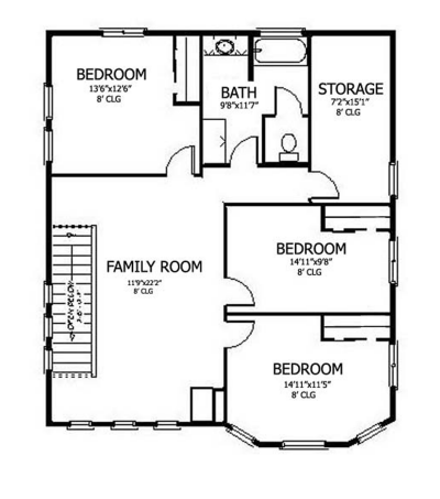 upper floor house blueprint