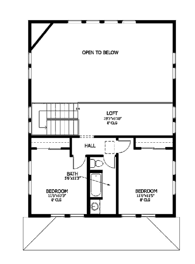 upper floor house blueprint