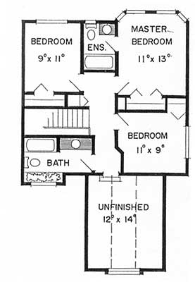 upper floor house blueprint
