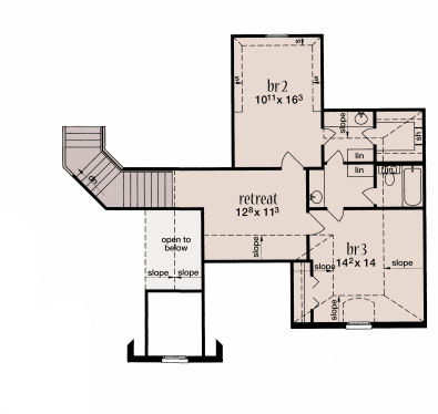 upper floor house blueprint