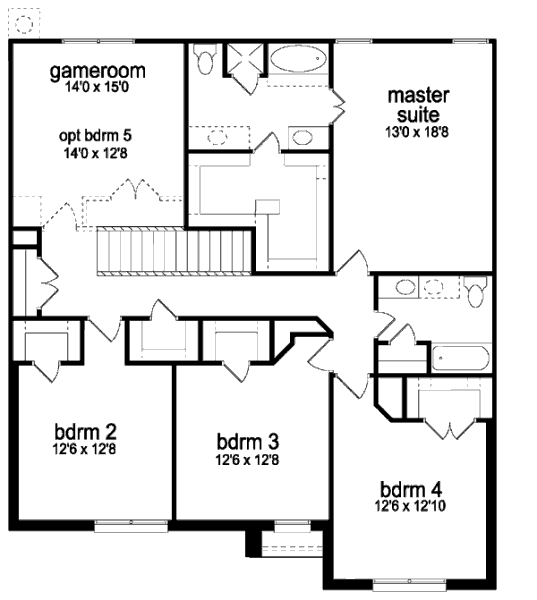upper floor house blueprint