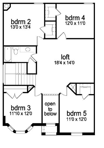 upper floor house blueprint