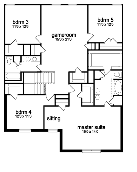 upper floor house blueprint