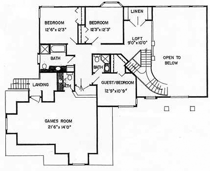 upper floor house blueprint