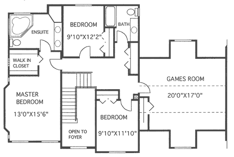 upper floor house blueprint
