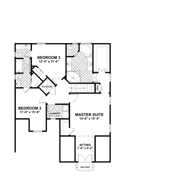 upper floor house blueprint