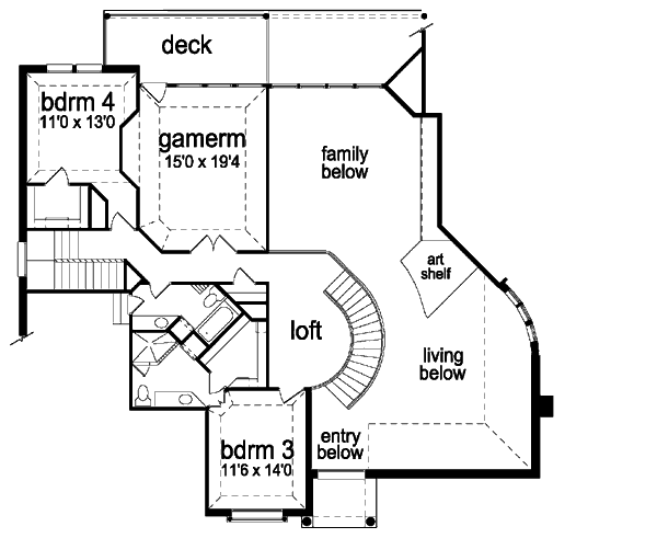 upper floor house blueprint