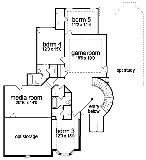 upper floor house blueprint