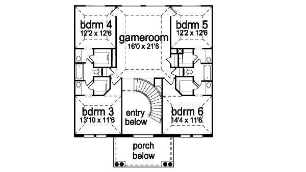 upper floor house blueprint
