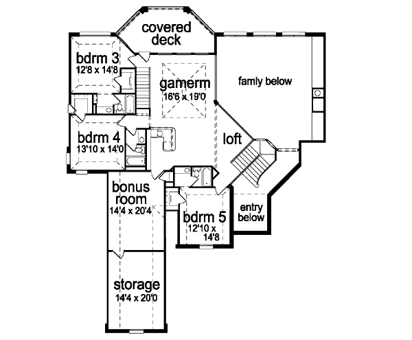 upper floor house blueprint
