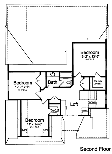 upper floor house blueprint
