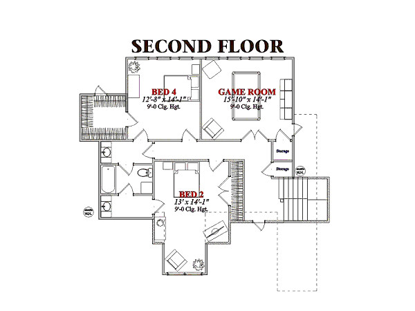upper floor house blueprint