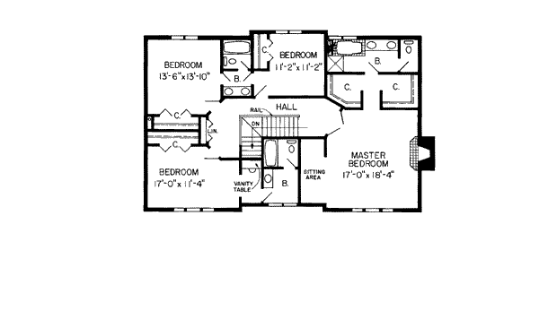 upper floor house blueprint