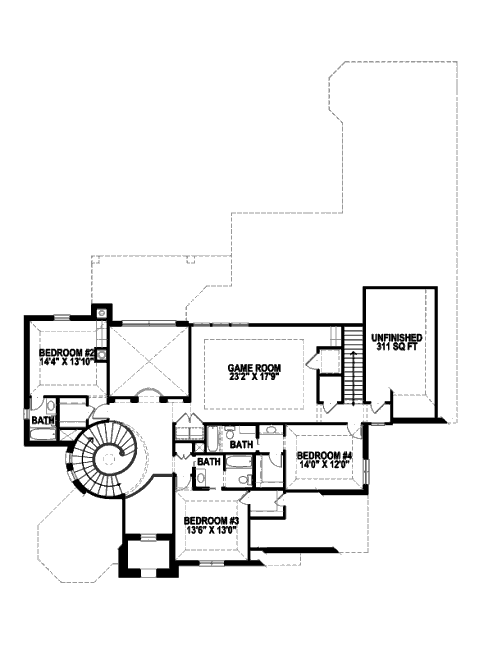 upper floor house blueprint