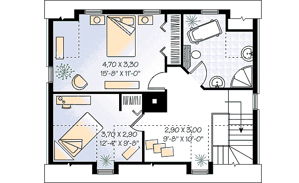 upper floor house blueprint