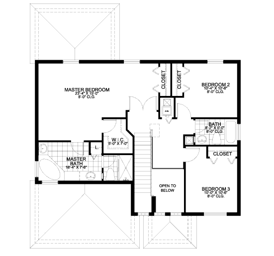 upper floor house blueprint