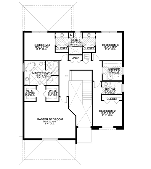 upper floor house blueprint