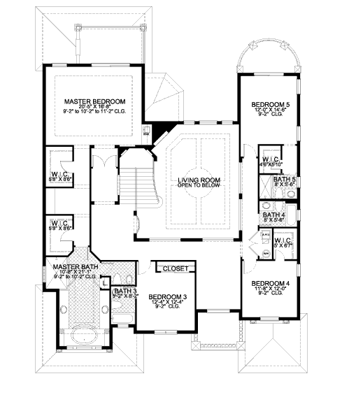 upper floor house blueprint