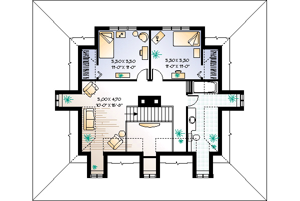 upper floor house blueprint