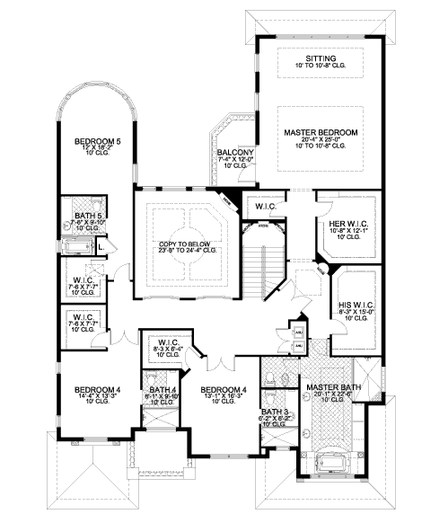 upper floor house blueprint