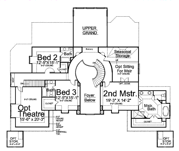 upper floor house blueprint