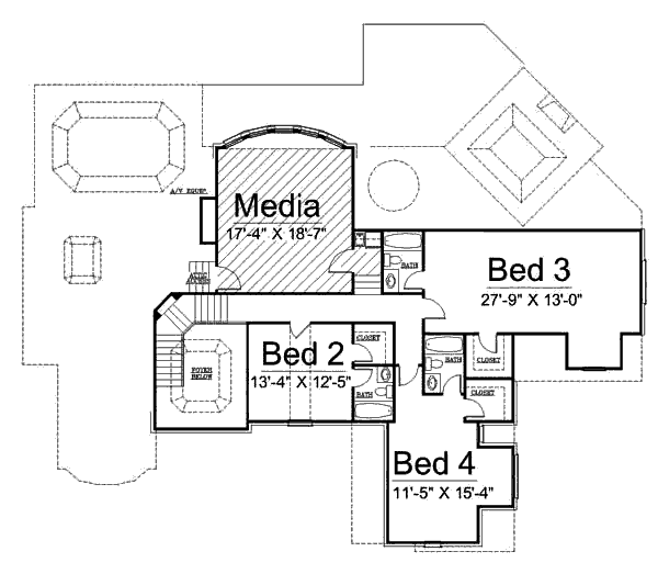 upper floor house blueprint