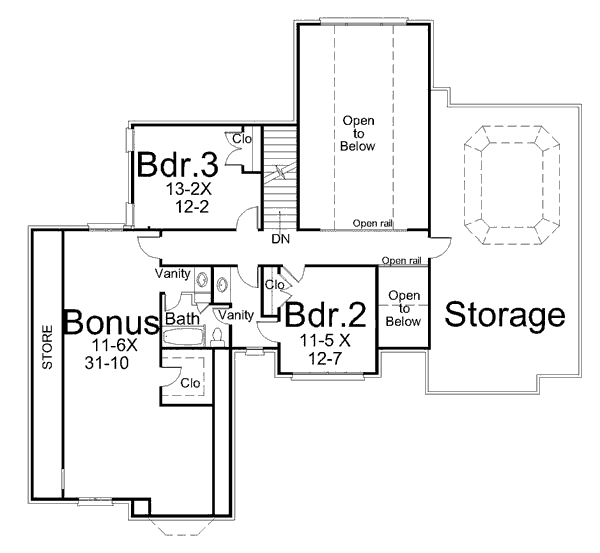 upper floor house blueprint