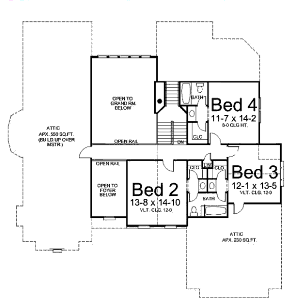 upper floor house blueprint