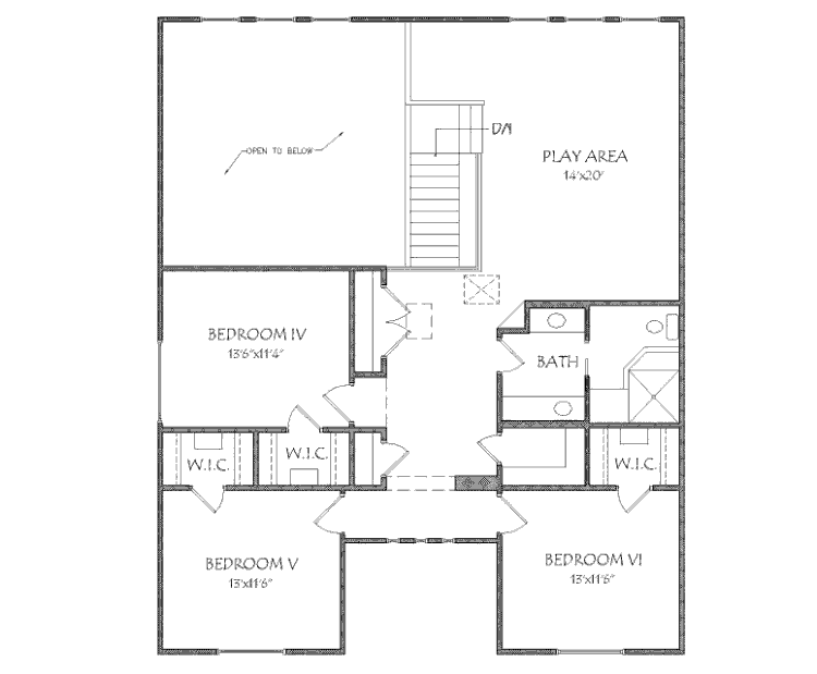 upper floor house blueprint