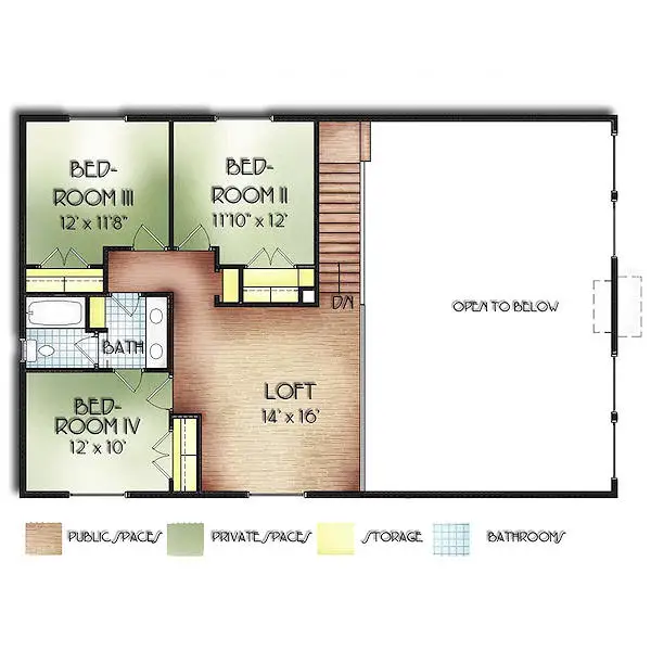 upper floor house blueprint
