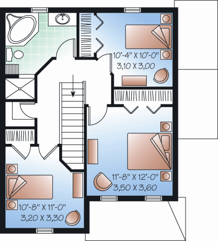 upper floor house blueprint
