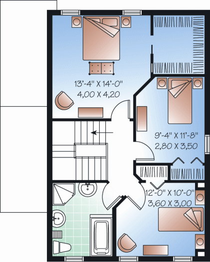 upper floor house blueprint