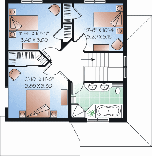upper floor house blueprint