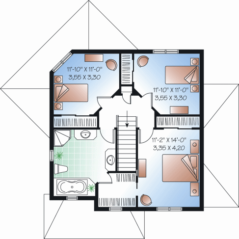 upper floor house blueprint