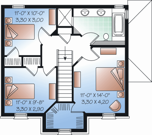 upper floor house blueprint