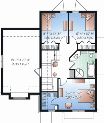 upper floor house blueprint
