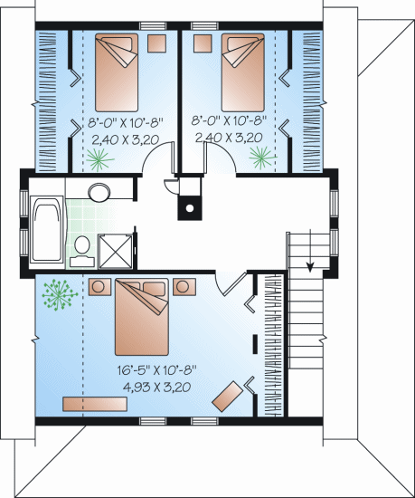 upper floor house blueprint