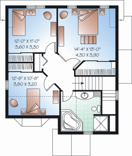upper floor house blueprint
