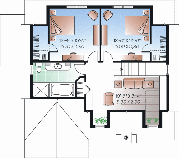 upper floor house blueprint