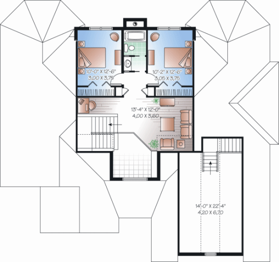 upper floor house blueprint