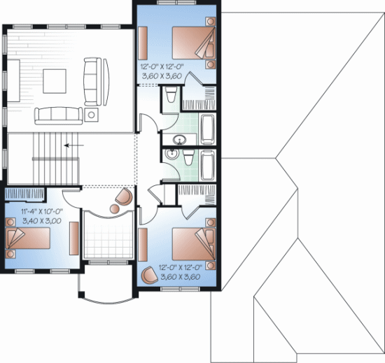 upper floor house blueprint